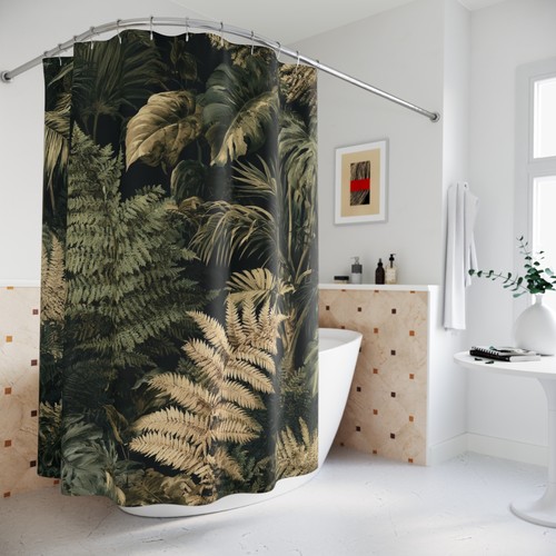 Vintage tropical ferns shower - tropical,