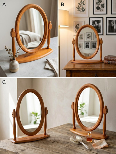 Brown oval tabletop tilting - tabletop,