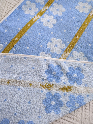 Vintage hand towel blue - vintage,
