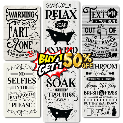 Funny bathroom sign metal - funny,