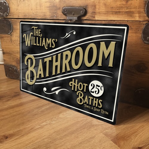 Personalised bathroom sign - personalised,