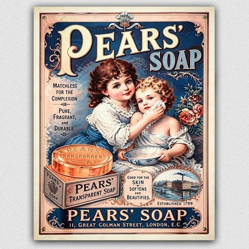 Metal sign pear soap 1799 - pear's,