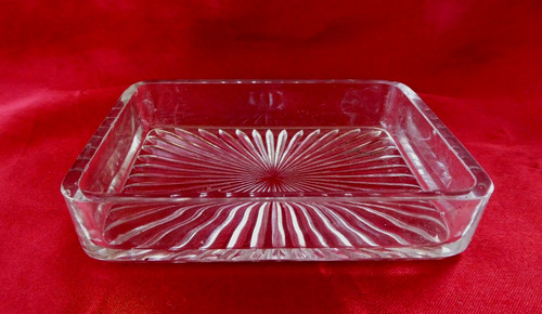 Vintage glass soap dish - glass,