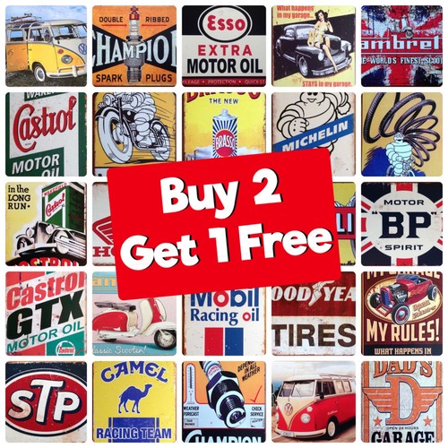 Garage shed metal signs - &,