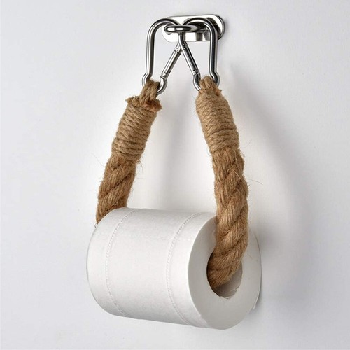 Chunky rope toilet roll holder - toilet,