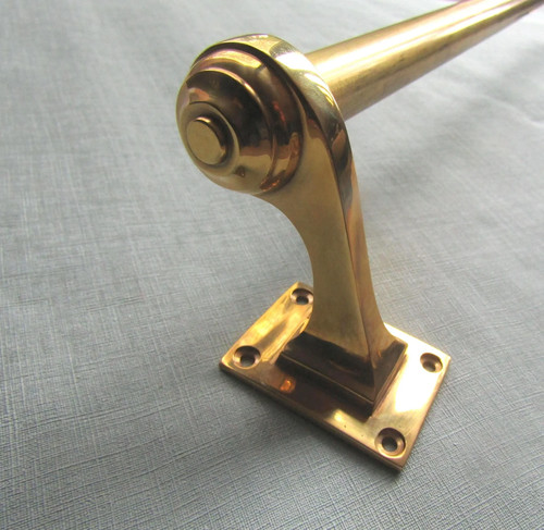 Rustic brass towel rail - rustic,