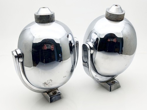 Pair vintage chrome plated - of,