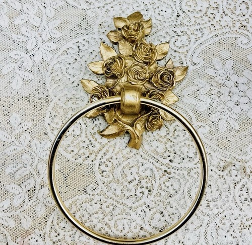 Vintage gold floral rose - vintage,