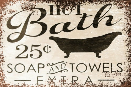 Hot bath advert retro - retro, vintage