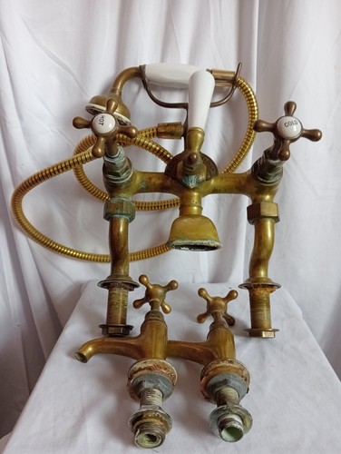 Vintage brass bathroom shower - vintage,