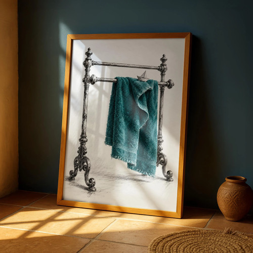 Vintage towel rail - vintage,