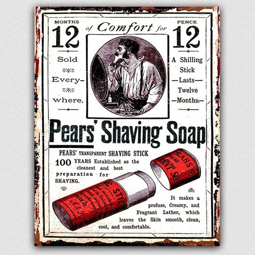 Metal sign pear - metal, shaving