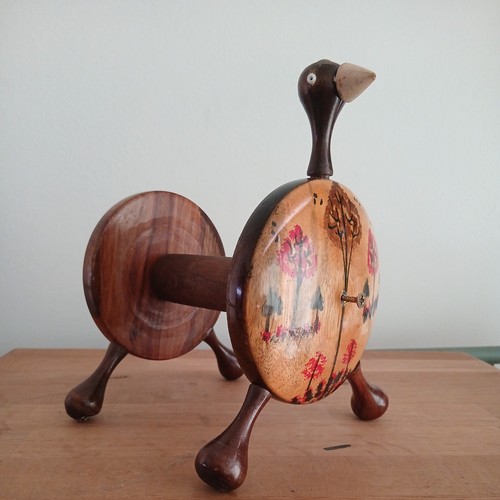 Vintage wooden toilet paper - wooden,