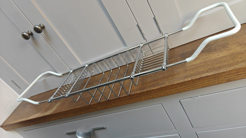 Chrome vintage style bath - , rack