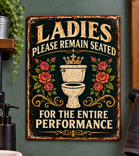 Vintage novelty metal bathroom - vintage,