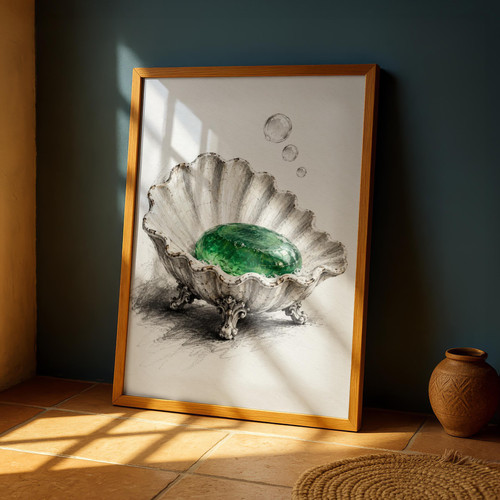 Green soap shell - green,