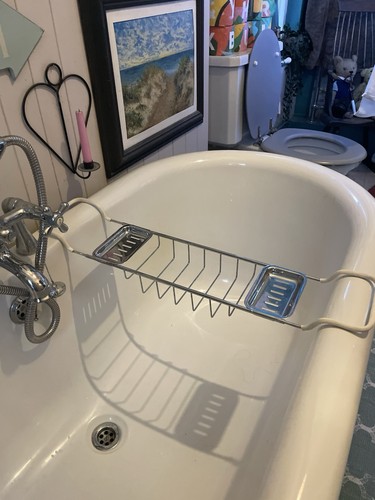 Vintage mcm bath rack - bath,